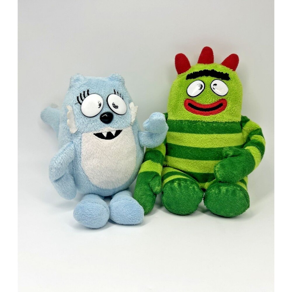 TY Yo Gabba Gabba Brobee Toodee Plush Lot of 2 Stuffed Toys